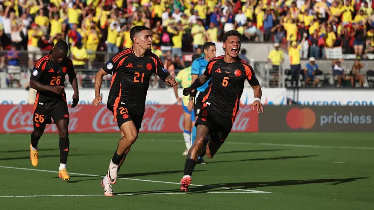 Daniel Muñoz festeja el gol en el partido ante Brasil, en la última jornada de la fase de grupos de la Copa América 2024.