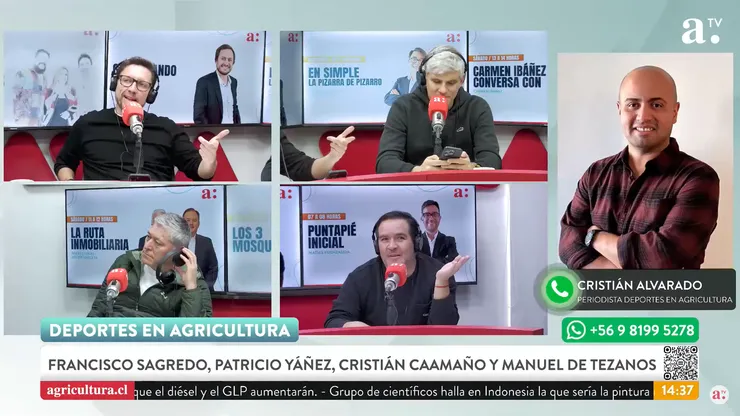 Tensa e incómoda pelea al aire entre Sagredo y Tomate Alvarado por polémica dirigencial de Colo Colo.