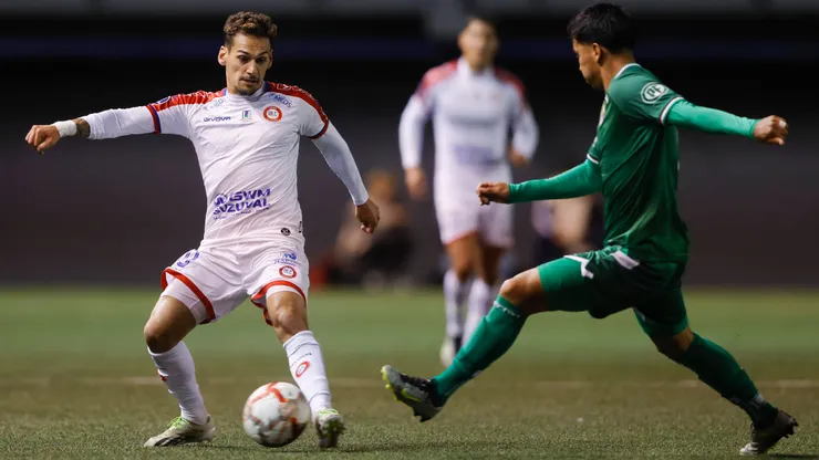 Marco Collao y Matías Cavalleri en el último Unión La Calera vs Audax Italiano.