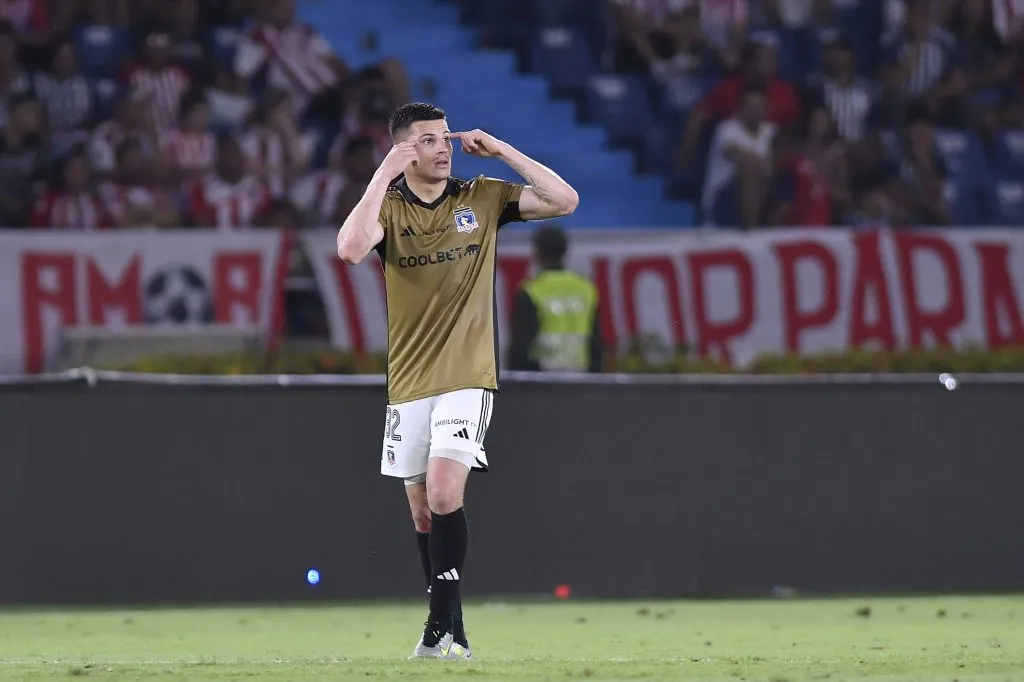 Lucas Cepeda fue clave para que Colo Colo llegara a los cuartos de final de Copa Libertadores y Arturo Vidal tuvo que ver en ello gracias a su PF. Foto: Photosport.