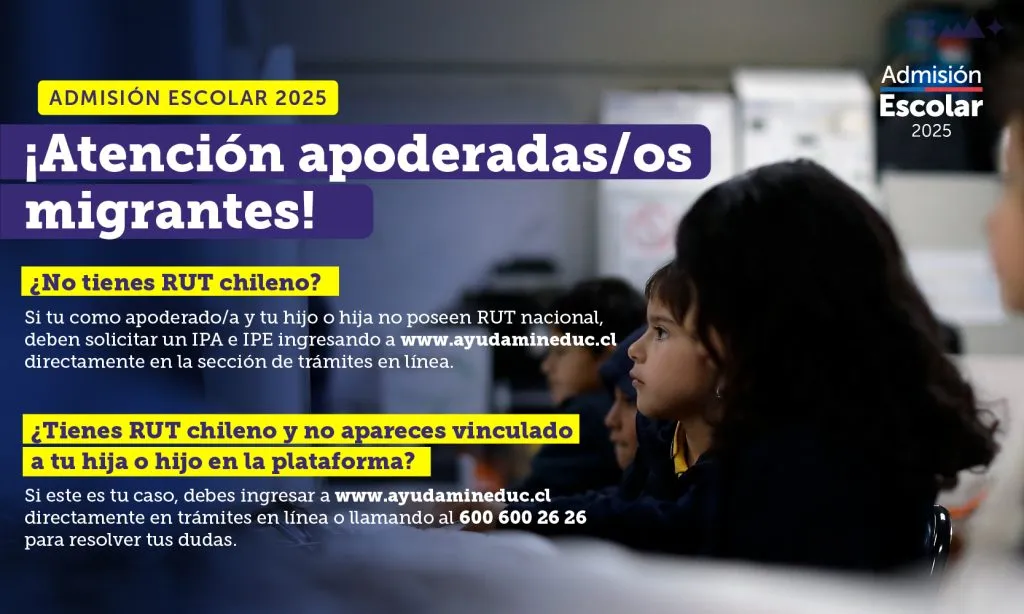 Foto: Sistema de Admisión Escolar.