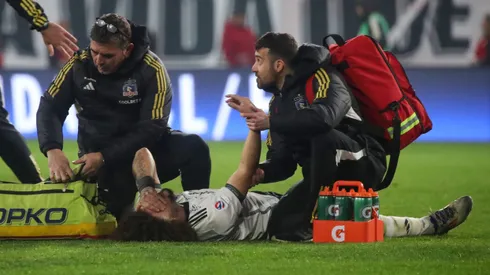 Maximiliano Falcón se retiró con problemas tras el triunfo de Colo Colo ante Ñublense.