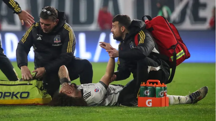 Maximiliano Falcón se retiró con problemas tras el triunfo de Colo Colo ante Ñublense.