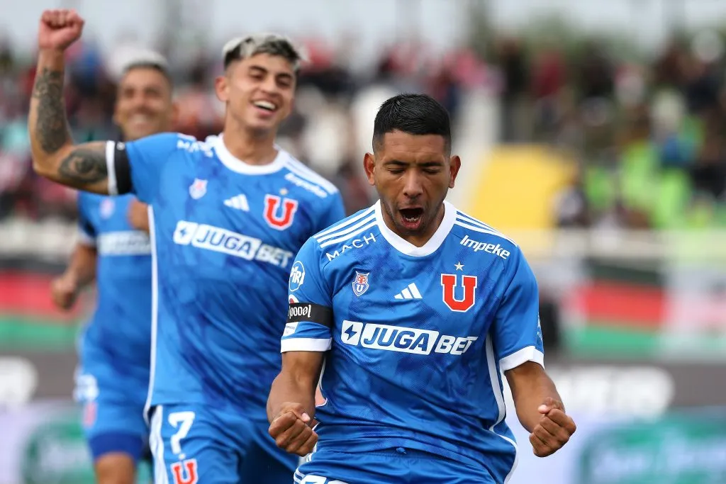 Cristián Palacios y Maximiliano Guerrero podrán estar en la U ante Coquimbo Unido. Foto: Photosport.