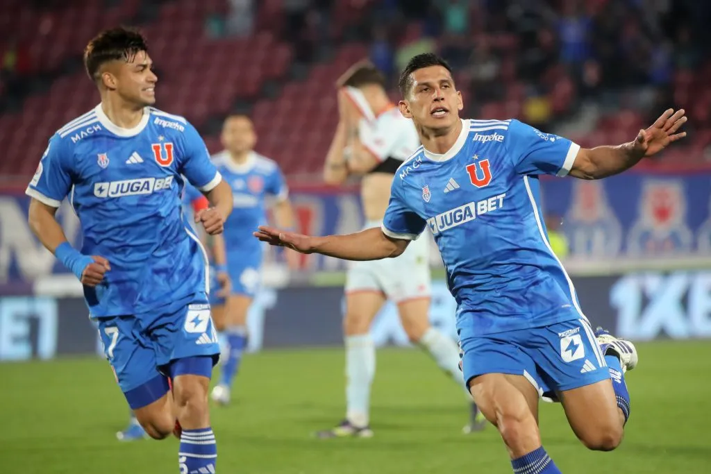 Israel Poblete anotó pero le dio una mala noticia a la U. Foto: Photosport.