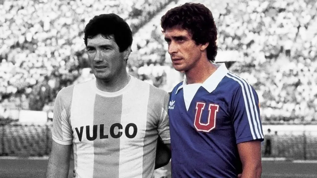 Pellegrini, jugador y el DT del descenso de la U.