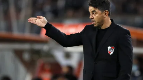 Marcelo Gallardo ante Colo Colo en la Libertadores 2022.
