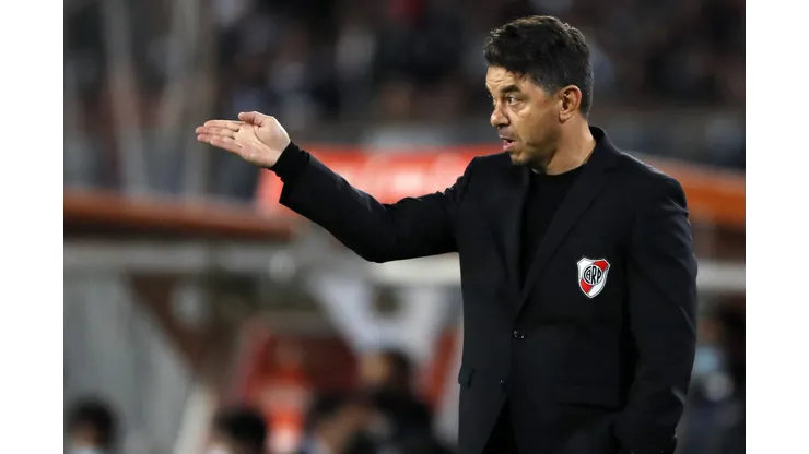 Marcelo Gallardo ante Colo Colo en la Libertadores 2022.