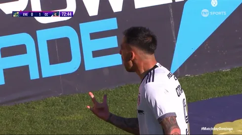 Javier Correa anotó y celebró como un colocolino.