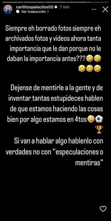 El mensaje de la Joya Palacios.