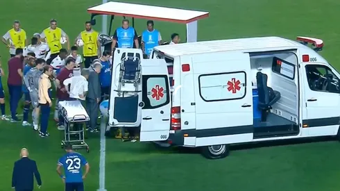 Juan Izquierdo preocupó a todos por su desplome en el estadio Morumbí.