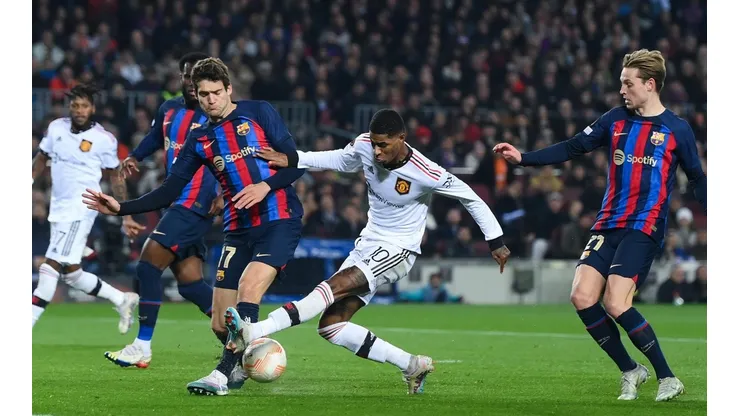 Manchester y Barcelona igualaron en el duelo de ida de Europa League.