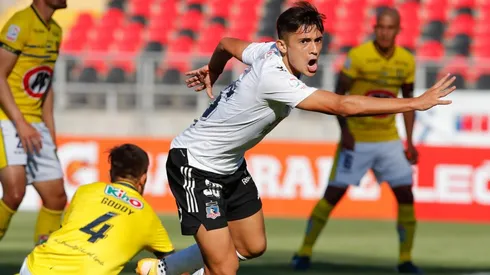 Camargo (derecha, atrás) en el gol de Solari