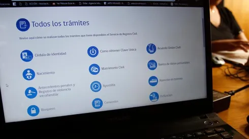 Sitio web Registro Civil