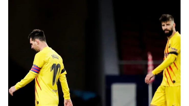 Piqué y Messi en el Barcelona