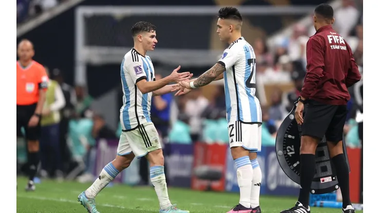Lautaro Martínez y Julián Álvarez en el Mundial de Qatar 2022