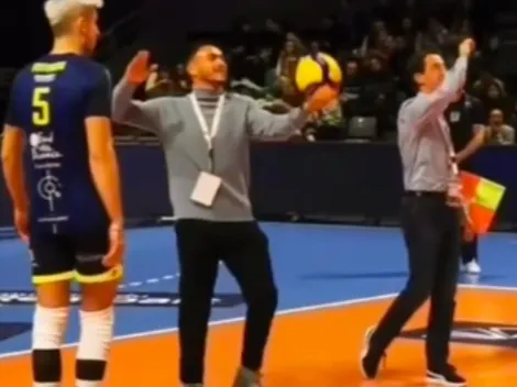 Una estrella en Francia: Suazo es invitado a partido de volley