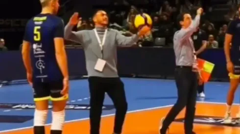 Gabriel Suazo hasta tuvo un saque antes del partido