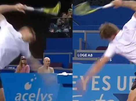 Víctima de Garin y Jarry revienta tres raquetas en 26 segundos