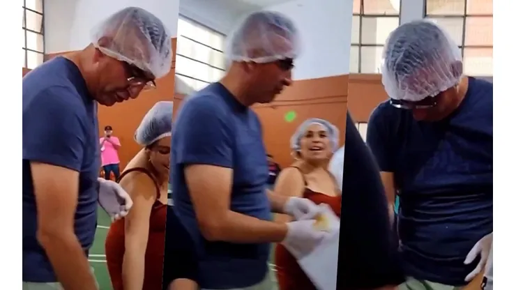 El Profe García aportó como voluntario