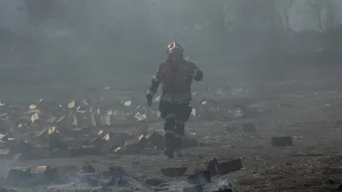 Incendio forestal en Chillán, región del Ñuble.