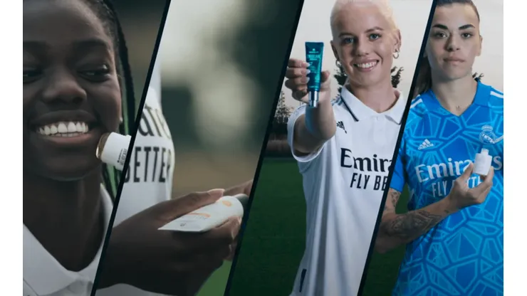 El Madrid la rompe en la presentación de auspicio de skincare