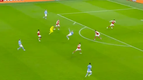 Haaland por poco anota con una chilena increíble