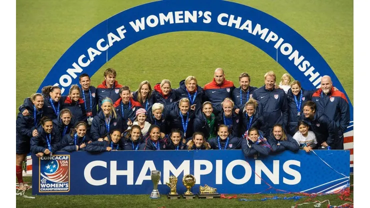 Estados Unidos celebrando el título de la Concacaf en 2018