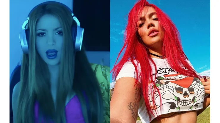 Shakira y Karol G.