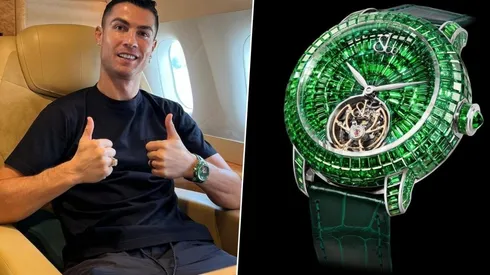 Cristiano Ronaldo y su nuevo reloj de 800 mil euros.