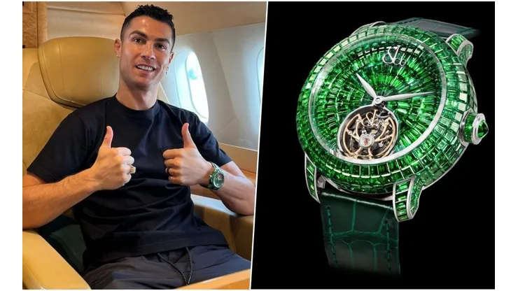 Cristiano Ronaldo y su nuevo reloj de 800 mil euros.