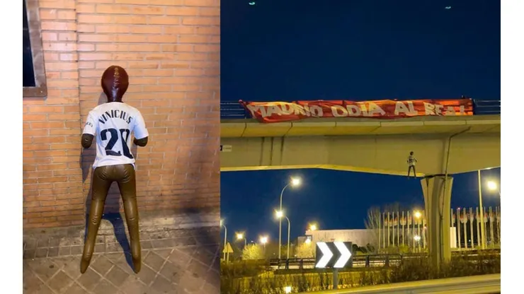 El muñeco de Vinicius que apareció en Madrid