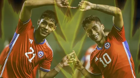 La fusión de Assadi y Osorio en el festejo del gol de la Roja sub 20.