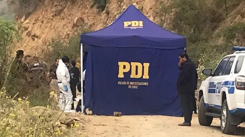 Una escena del crimen en Quilpué después de que un hombre asesinó y quemó a su esposa.