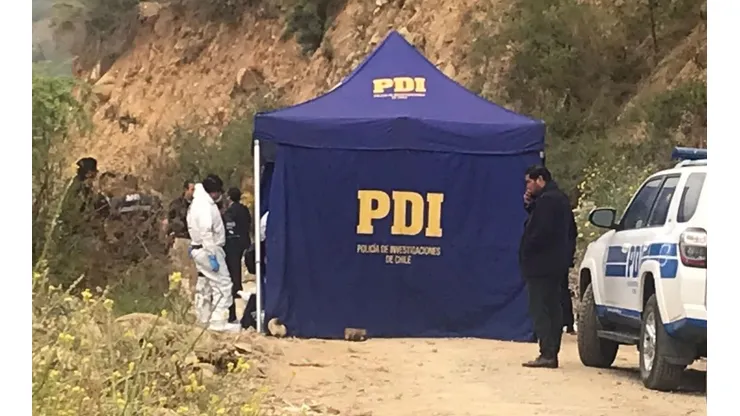 Una escena del crimen en Quilpué después de que un hombre asesinó y quemó a su esposa.