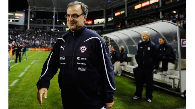 Marcelo Bielsa en su último partido al mando de La Roja