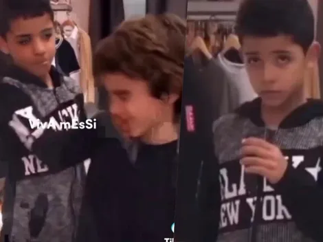 Cristiano Ronaldo Jr. bofetea a un niño por gritar "viva Messi"
