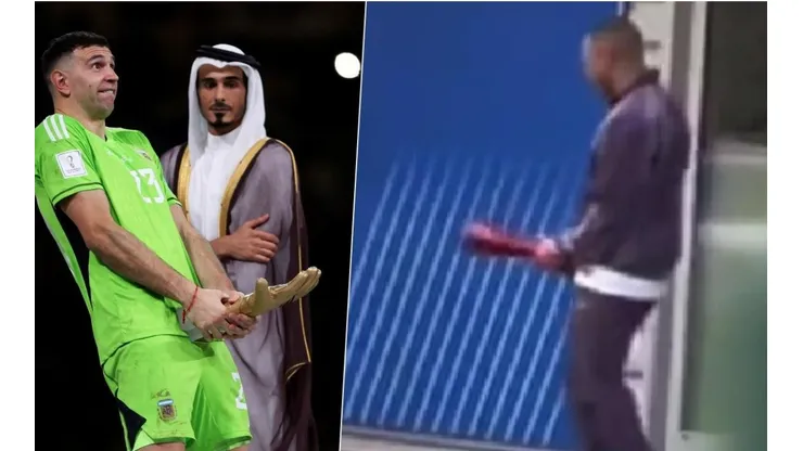 Dibu Martínez y Kylian Mbappé