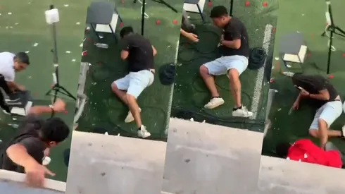 La secuencia del hincha que se hizo bolsa el tobillo en el juego Copiapó-Colo Colo