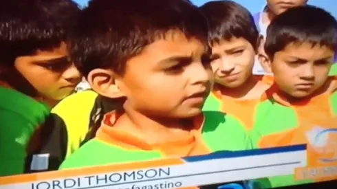 Jordhy Thompson dando su primera entrevista