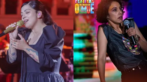 Mon Laferte y Nathalie Nicloux en el Festival del Huaso de Olmué.