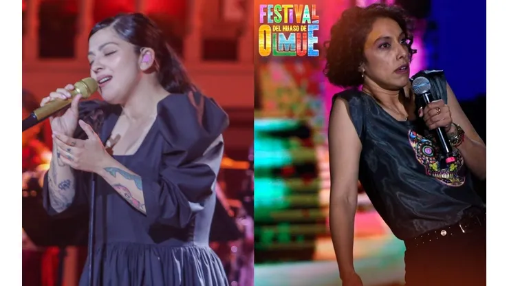Mon Laferte y Nathalie Nicloux en el Festival del Huaso de Olmué.