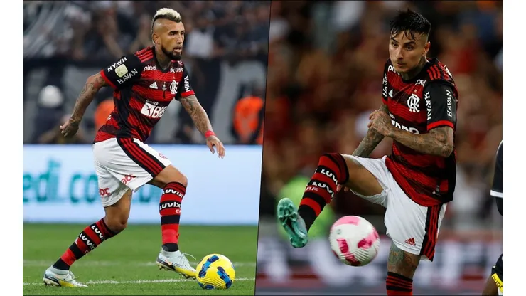 Vidal y Pulgar han visto poca acción desde que llegaron al Flamengo.