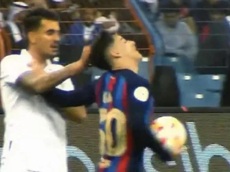 El horrible tirón de pelo de Dani Ceballos a Gavi en la Supercopa