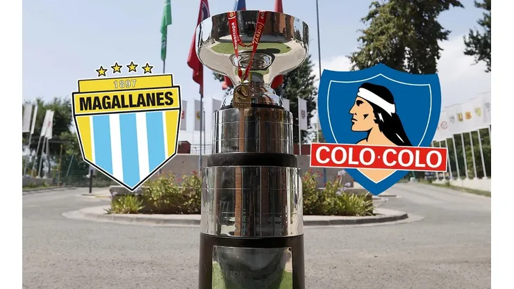El trofeo y la medalla de la Supercopa de Chile posa frente a la cámara a espera de Colo Colo y Magallanes.