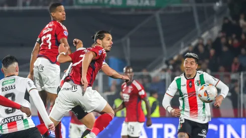 Palestino igualó en la ida con Independiente Medellín.