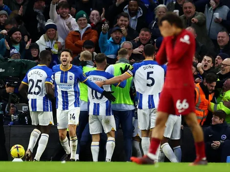 Liverpool en problemas: goleado por el Brighton y lejos de los líderes