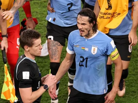 Cavani pide "meter preso" a árbitro del Mundial de Qatar