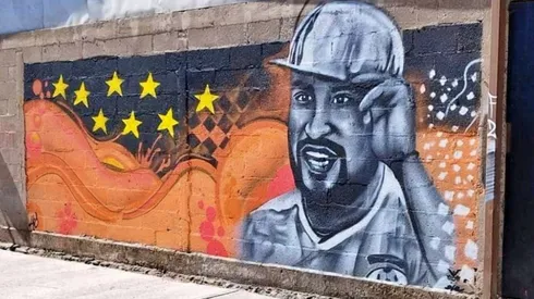 El mural que los hinchas de Cobreloa le dedicaron a Maturana.