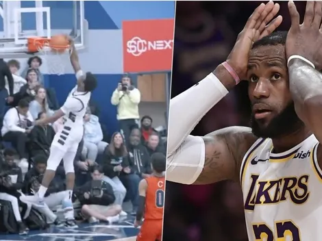 La increíble volcada del hijo de LeBron que vuelve loco al King